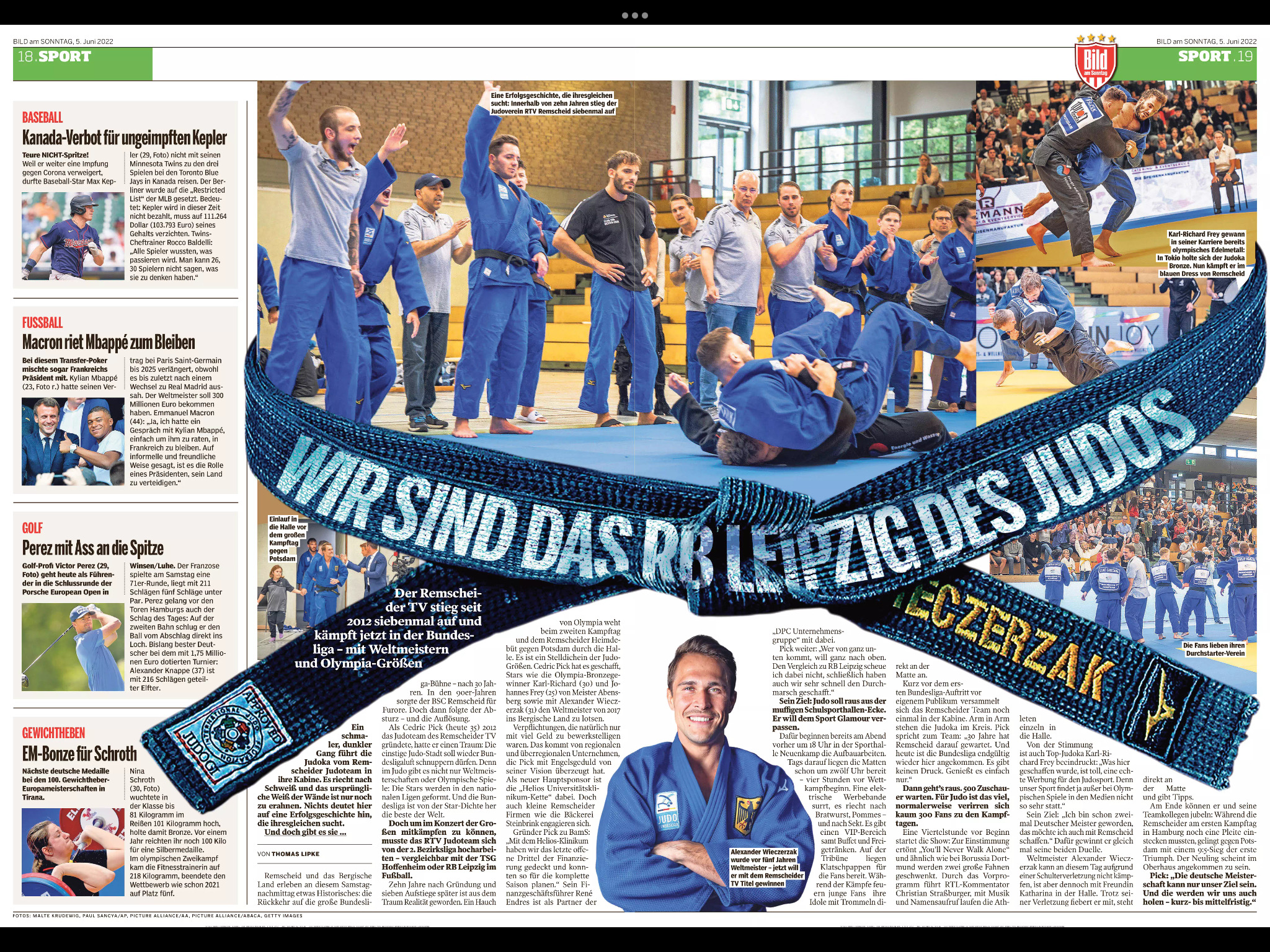 BILD am SONNTAG · Wir sind das RB Leipzig des Judos