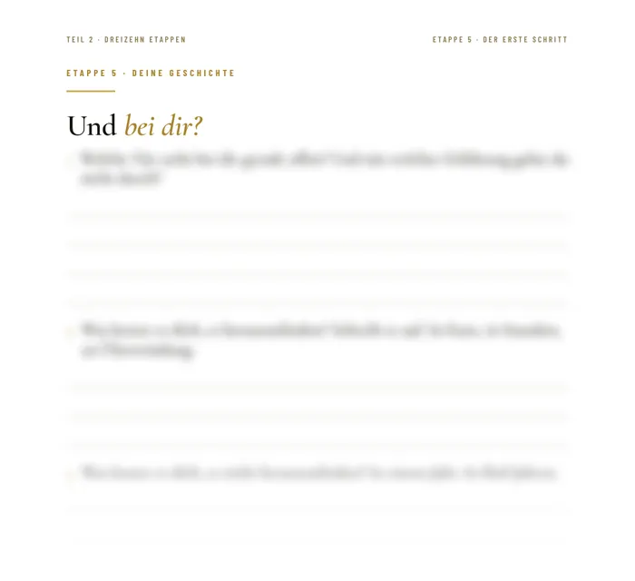 Ausschnitt aus dem Workbook: Etappe 5: Deine Fragen